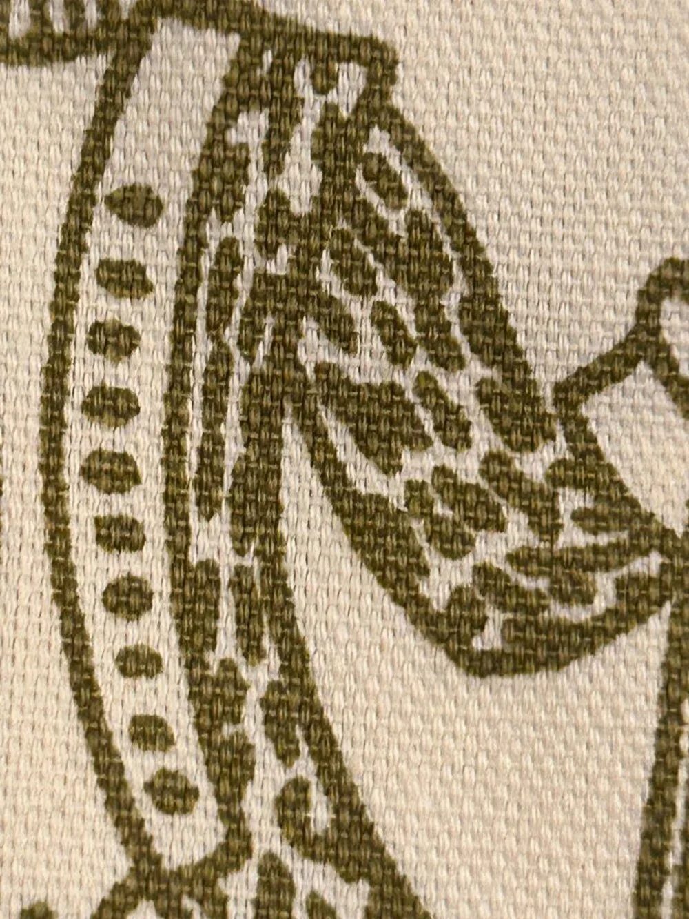 Vintage 1970s Colonial Cotton Thick Fabric Upholstery Drapery 44 x 106 inches